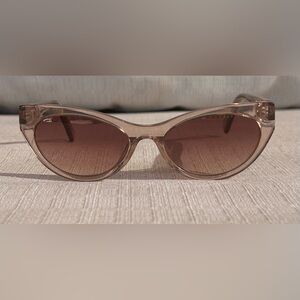 NWOT Le Specs ‘Bunny Hop’ Tan Cat-Eye Sunglasses
